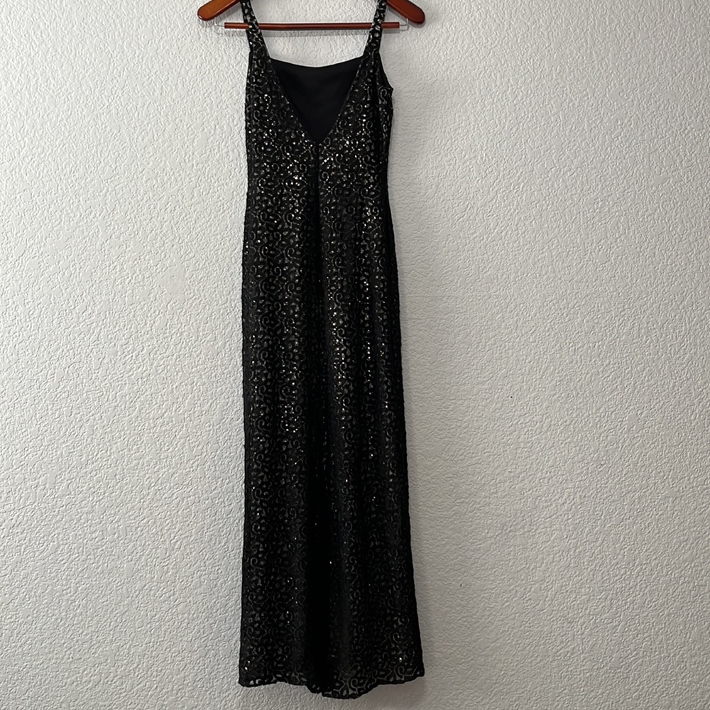 Jessica McClintock Gunne Sax Lace Sequin Maxi Dress - Picture 13 of 17